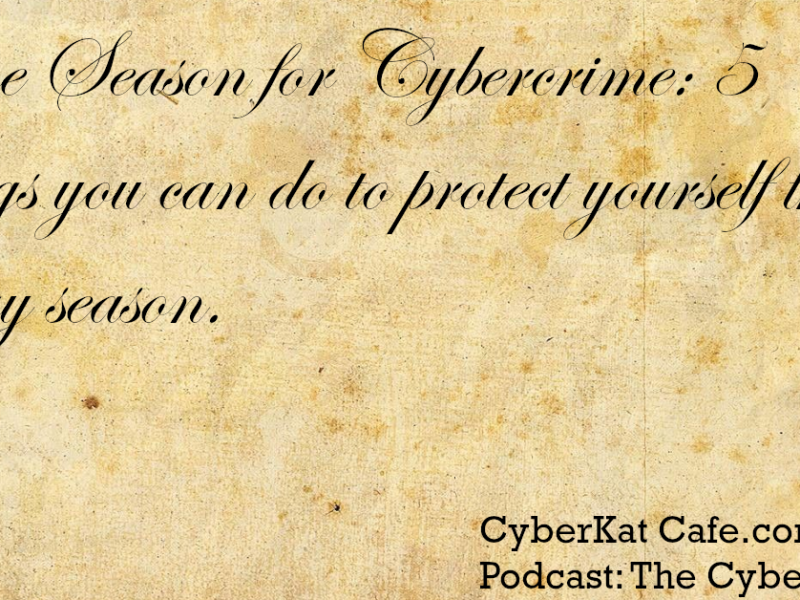 Tis the Season for Cybercrime: 5 Things you can do to protect yourself this holiday season.